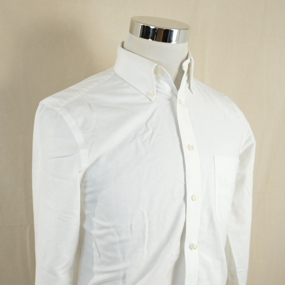 Stafford 14.5 32-33 Wrinkle Free Oxford Shirt White Cotton Blend Formal Mens